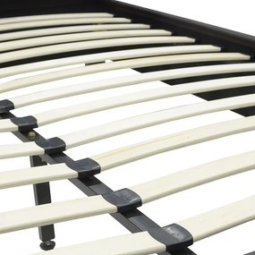 Κρεβάτι Nevil pakoworld 150x200 PU χρώμα μαύρο ματ