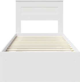 vidaXL Σκελετός Κρεβατιού Λευκό 75 x 190 cm Στερεά ξυλεία πεύκου