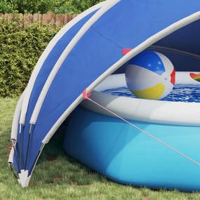 vidaXL Θόλος πισίνας 500 x 500 x 236 εκ. Αζούρ Μπλε