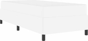 vidaXL Σκελετός Κρεβατιού με στρώμα Λευκό 90 x 190 cm ύφασμα
