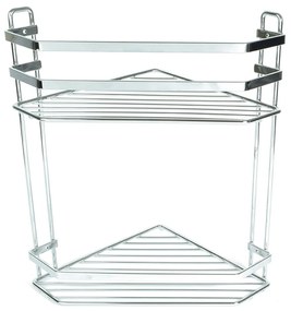 Εταζέρα 2 Όροφη Γωνιακή Μεταλλική Inox Elegant Estia 20x20x31εκ. 02-6457