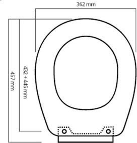 Κάλυμμα λεκάνης άσπρο πλαστικό Υ0,66x45,7x36,2εκ. λευκό