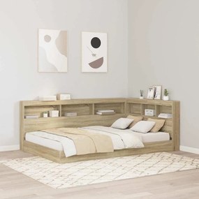 vidaXL Κεφαλάρι Αποθήκης με ράφι Δρύς Sonoma 120 cm Επεξεργασμένο ξύλο