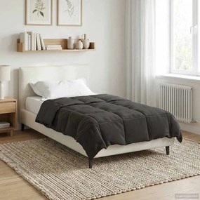 vidaXL Κουβέρτα ολόκληρου του χρόνου Ανθρακί 140 x 200 cm Μικροΐνες