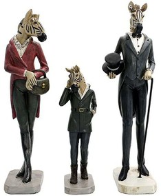 Διακοσμητικές Φιγούρες Zebra (Σετ 3Τμχ) 374-224-333 8x11x39/8x9x37/6x8x26cm Multi Polyresin