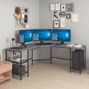 Γραφείο Ανθρακί MIDU 180x60x76