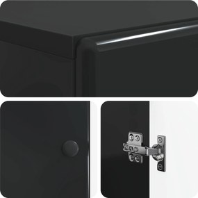 vidaXL Ντουλάπι Αποθήκευσης Μπάνιου BREDA Μαύρο 30 x 31 x 80 εκ.