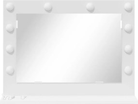 vidaXL Καθρέφτης τουαλέτας Ορθογώνιος Λευκό 60 x 45 x 18 εκ.