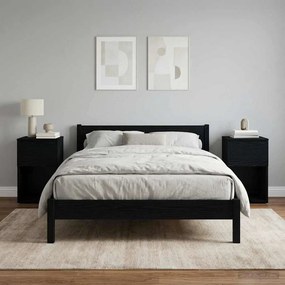 vidaXL Ντουλάπι κρεβατιού 2 τεμ. Μαύρη Δρυς 29 x 31,5 x 49 εκ