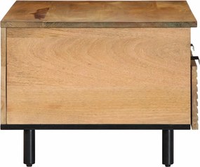 vidaXL Τραπεζάκι σαλονιού καφέ 80x54x40 cm μασίφ ξύλο Mango
