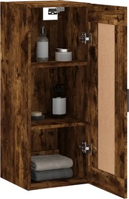 vidaXL Ντουλάπι Τοίχου Καπνιστή Δρυς 34,5 x 34 x 90 εκ. Επεξεργ. Ξύλο
