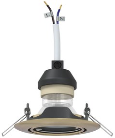 vidaXL Κρυφά Φώτα 6 τμχ Στρογγυλά GU10 Ορείχαλκος Ø90 mm Ατσάλι
