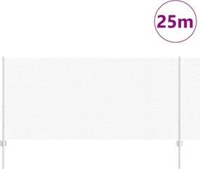 vidaXL Τεντώτο με στήριγμα Ασημί 1 x 25 m Ατσάλι