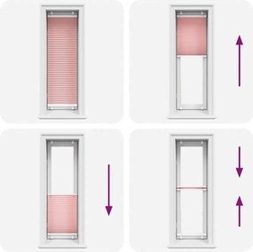 vidaXL Πλισέ Στόρι Ροζ 45x150 εκ. Πλάτος Υφάσματος 44,4 εκ. Πολυεστέρας