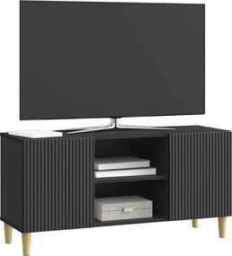 vidaXL Ντουλάπι TV 102 x 34,5 x 50 cm Μαύρο Επεξεργασμένο Ξύλο
