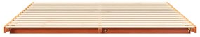 vidaXL Κρεβάτι δαπέδου Καφέ κεριού 180 x 210 cm Μασίφ ξύλο πεύκου
