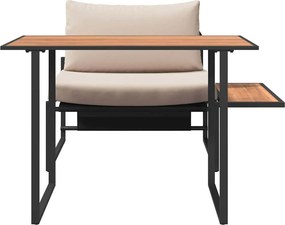 vidaXL Εξωτερική Καρέκλα Χάλυβα 2 pcs Taupe Ατσάλι