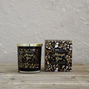 Αρωματικό Κερί Midnight Gold 160gr Nima Κερί,Γυαλί