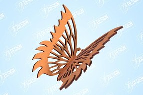 Intra απο ξύλο plywood 3mm-4mm πάχος 3D πεταλούδες | Summer Design | CNC Δίασταση 30x20 cm INTRAFABR-99202584