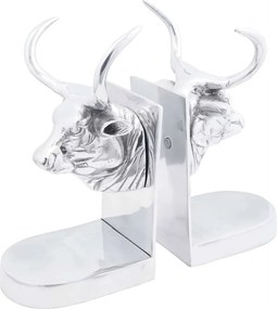 vidaXL Βιβλιοστάτες 2 pcs Ασημί 17 x 15 x 27 εκ. Αλουμίνιο