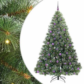 vidaXL Τεχνητό Χριστουγεννιάτικο Δέντρο Πράσινο 210 cm ΠΕ και PVC