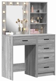 vidaXL Τραπέζι περιποίησης με συρτάρι 2 pcs Γκρι 50 x 41 x 135 εκ