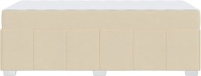 vidaXL Σκελετός Κρεβατιού με στρώμα Κρεμ 120 x 190 cm ύφασμα
