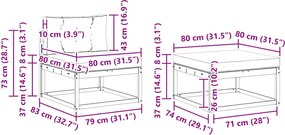 vidaXL Σειρά Καναπέ Εξωτερικού 4 pcs Άσπρο και Ανθρακί Πολυεστέρας
