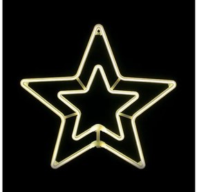 Χριστουγεννιάτικο Αστέρι NEON LED IP44 55CM DOUBLE STARS ACA X083002415 Κίτρινο