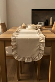 Stewehome Διακοσμητικό τραπεζομάντηλο με φρου φρου 120x40 cm