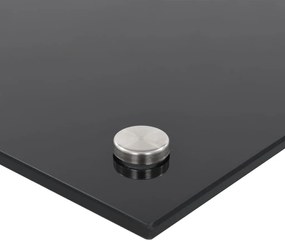 vidaXL Πλάτη Κουζίνας Μαύρη 70 x 60 εκ. από Ψημένο Γυαλί