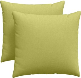 vidaXL Μαξιλάρι Καναπέ 2 pcs ύφασμα Ανοιχτό Πράσινο 45 x 45 cm