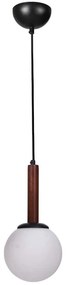 Φωτιστικό Οροφής 534LUN6205 Φ15x80cm 1xE27 40W Walnut-White Opviq