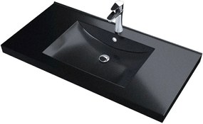 Νιπτήρας Sanitec Alba-Metallic Space-Μήκος 90 εκ.