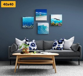 Σετ εικόνων με θαλάσσιο κόσμο - 4x 60x60