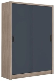 VANITY Ντουλάπα Δίφυλλη - Συρόμενη, Αποχρώσεων Sonoma Oak & Grey