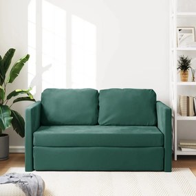 Καναπές-Κρεβάτι Δαπέδου 2 σε 1 Πράσινος 122x204x55 εκ. Βελούδο - Πράσινο