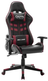 vidaXL Καρέκλα Gaming Μαύρο / Μπορντό από Συνθετικό Δέρμα