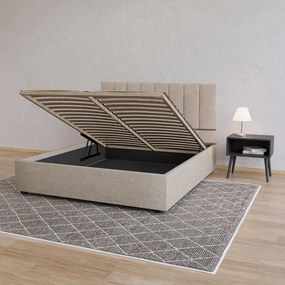 Κρεβάτι Unona Μπεζ 160x200cm