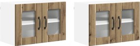 vidaXL Ραφιέρα τοίχου LUCCA 2 pcs Artisan Δρυς Επεξεργασμένο Ξύλο