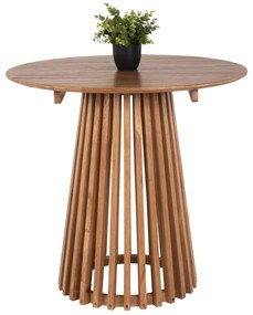 DINING TABLE ROUND FRANTZ  SOLID MINDI WOOD IN NATURAL COLOR Φ80X75Hcm