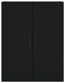 vidaXL Ντουλάπι Μαύρο 69,5x34x180 εκ. από Επεξεργασμένο Ξύλο