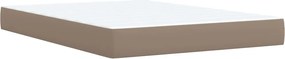vidaXL Κρεβάτι Boxspring με Στρώμα Καπουτσίνο 140x200εκ.από Συνθ.Δέρμα