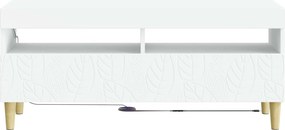 vidaXL Ντουλάπα LED Τηλεόρασης Λευκό Επεξεργασμένο Ξύλο