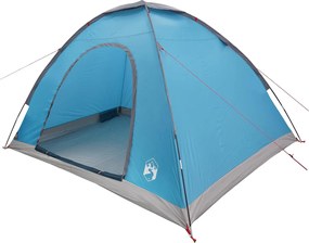 vidaXL Σκηνή Camping 4 ατόμων Μπλε 185T Πολυεστέρας με επικάλυψη PU