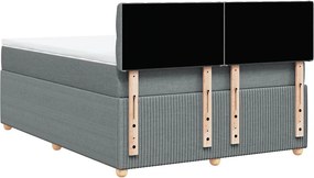 vidaXL Κρεβάτι Boxspring με Στρώμα Αν. Πράσινο 160x200εκ Υφασμάτινο