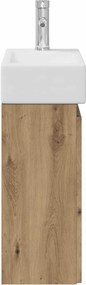 vidaXL Μονάδα μπάνιου με βρύση Artisan Δρυς 45,5 x 22,5 x 84 εκ