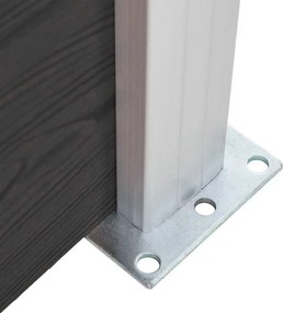 vidaXL Πάνελ Περίφραξης Μαύρο 180 x 146 εκ. από WPC
