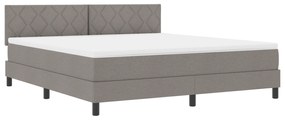 vidaXL Κρεβάτι Box Spring με Στρώμα  Ταμπά 180x200 εκ. Υφασμάτινο