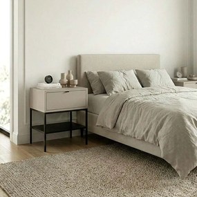 Κομοδίνο Melis Megapap χρώμα sandstone 45x35x56,4εκ.